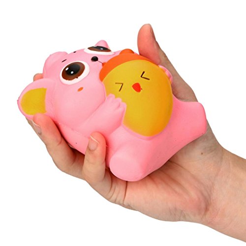 Morecome 10CM Cute Cat Cream Scented Squishy Slow Rising Squeeze Strap Kids Toys Gifts (B) - Thumbnail 3