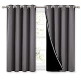 NICETOWN 100% Blackout Curtains with Black