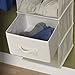 Household Essentials 311306 Set of 2 Drawers for Hanging Shelf Closet Organizers | Natural Canvas Fabric Bin with Handle