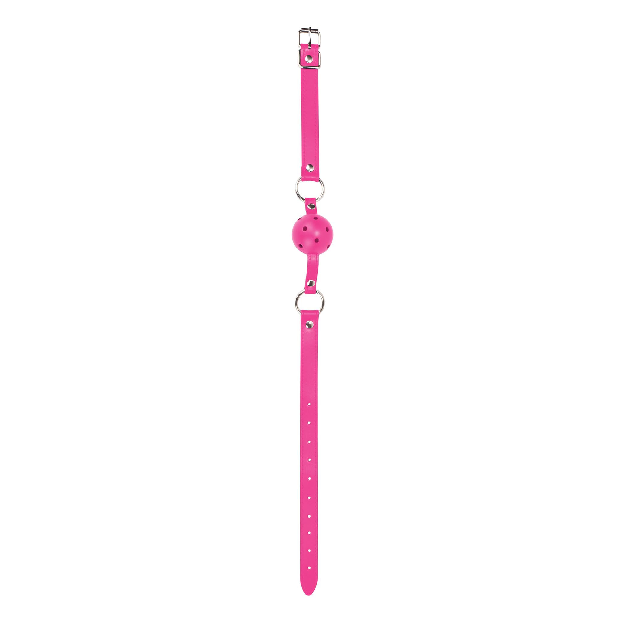 Ouch! Ball Gag With Leather Strap Pink