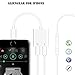 LYZZO Adapter and Splitter for iPhone 7/7 Plus/8/8 Plus/X/Xs, 2 in 1 Headphone Jack Aux Audio & Charger Adapter Cable at The Same time Data Sync Call Function (White), 13 * 7.6 * 0.25CM