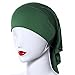 Ksweet 4pcs Stretch Elastic Hijab Cap for Women Summer Underscarf Tube Cap Head Cover Scarf (Black+Beige+Grey+Green)
