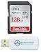 SanDisk 128GB SDXC SD Ultra Memory Card Works with Canon Powershot SX60 HS, SX430 is, SX540 HS Camera UHS-I (SDSDUN4-128G-GN6IN) Bundle with (1) Everything But Stromboli Combo Card Reader