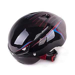 VISTANIA Bike Helmet With LED Light, Specialized Cycle Helmet With Safety Light Detachable Magnetic Visor Shield Goggles…
