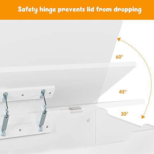 HOMECHO Kids Toy Box, Large Toy Chest Entryway Storage Bench