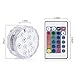 Aurora 4pcs 10-LED Waterproof RGB Submersible Lights Remote Controlled, with 4 Suction Cups Idea for Bathtub or Spa, Aquarium, Vase Base,Pool Light ,Christmas, Wedding, Party Decorative Light.