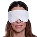 Happyluxe Escape Sleep Mask - Buttery Soft Airplane Eye Mask for Sleeping or Napping in Bed. Machine Washable. - Silver Gray, Made in USA