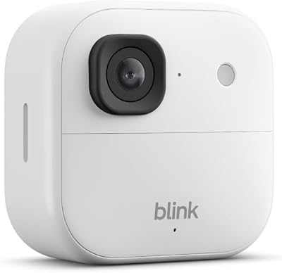 Videocamera esterna 2K+ Blink (ultimo modello) —videocamera di sicurezza smart senza fili, risoluzione video 2K, modulo di sincronizzazione di base non incluso, solo videocamera supplementare, bianco