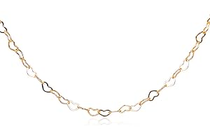 JOE FOREMAN 100CM Brass with 14K Gold Filled 3.5mm Handmade Heart Shape Cable Chain Chains for Bracelet Jewelry Making Findings 39 Inches