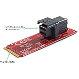 Ableconn M2-U2-131 M.2 Module with SFF-8643 Mini-SAS HD 36Pin connector for U.2 (SFF-8639) PCIe-NVMe SSD - Support Intel 750 2.5-inch U.2 SFF SSD