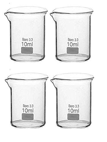 Rocwing Boro 3.3 Glass Graduated Measuring Beaker for Lab or Kitchen (10ml)