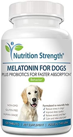 Nutrition Strength Melatonin For Dogs Help Improve Sleep Quality Anti Anxiety Support Stress Separation Aid Promote Relaxation Help Dogs Feel Calm Comfortable 120 Chewable Tablets Pricepulse