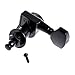 Kmise A2421 3L3R FA-21 Auto Lock Tuning Pegs Tuners Machine Heads, Black