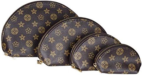 Ramaze Flower Makeup Bag Cosmetic Toiletry Bag (Brown)