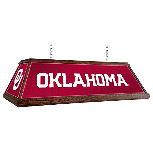 Oklahoma Sooners 46" Wood Framed Billiards Pool Table Light