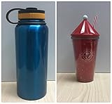 Sports insulated double wall stainless steel water bottle with gift is mug