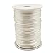 OZXCHIXU 2mm x 100 Yards Satin Nylon Trim Cord, Rattail, Chinese Knot, Kumihimo Cord (White)