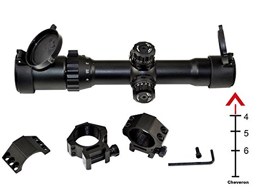 SNIPERÂ® Rifle Scope 1-4x28 Compact 5" Eye Relief QTA W/e Side RGB ILL Etched Glass. HOT August Sale!!!!