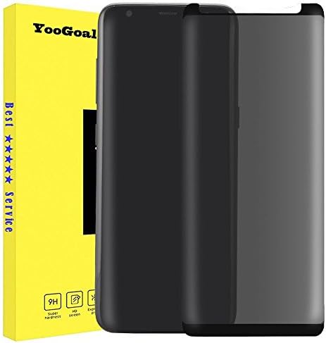 < Galaxy S9 Plus > Privacy Glass Screen Protector, YooGoal 9H Premium Black Edge Full Coverage 3D Curved Anti Spy Tempered Glass Case Friendly Screen Protection for Samsung Galaxy S9 Plus - Info Safety