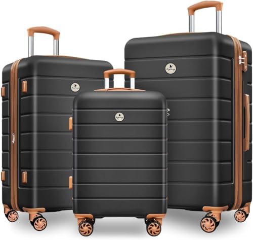 Amazon.com | Dejuno Monroe 3-Piece Hardside Spinner TSA