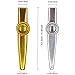 Fartime Gold and Silver Exquisite Aluminum Alloy Kazoo With 5 Kazoo Flute Diaphragms And A Beautiful Gift Box-Musical Instruments. (gold and silver)