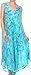 Sakkas 16801 - Laeila Tie Dye Washed Tall Long Sleeveless Tank Top Caftan Dress/Cover Up - Turquoise - OS