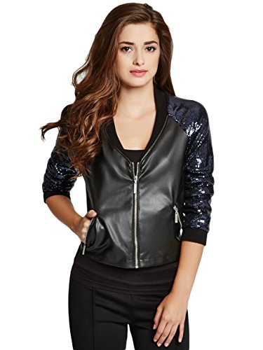guess sequin bomber jacket