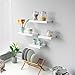 WELLAND Set of 2 Floating Shelves Wall Mounted Shelf, for Home Decor with 8