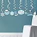 Kristin Paradise 30Ct Winter Wonderland Hanging Swirl Decorations, Holiday Snowflake Party Supplies, Snow Birthday Theme Decor for Boy Girl Baby Shower, Holiday Snowman First 1st Bday Favors