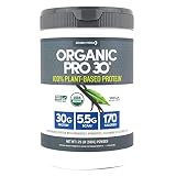 Designer Protein Organic Pro 30, 100% Plant-Based Natural Organic Performance Protein, Vanilla, 1.29lb