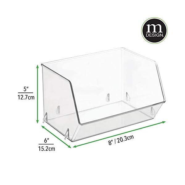 mDesign-Storage-Trays--Kitchen-Tray-Set-for-Storing-Produce-Cans-Pasta-and-More--Freezer-Pantry-and-Fridge-Boxes--Set-of-4--Clear mDesign Storage Trays – Kitchen Tray Set for Storing Produce, Cans, Pasta and More – Freezer, Pantry and Fridge Boxes…
