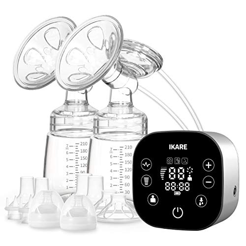 IKARE Upgraded Double Breast Pumps Hospital Grade, Electric Portable