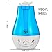 Ultrasonic Cool Mist Humidifier - Whisper Quiet with LED Nightlight - 3 Liter High Capacity with Whole House Humidifier - Over 12 Hours of Use,Automatic Shut-off