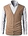 H2H Mens Casual Slim Fit Solid Texture Button-Front Lightweight Sweater Vest