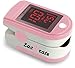 Zacurate Pink Series Fingertip Pulse Oximeter and Blood Oxygen Saturation Monitor (Peach Pink)