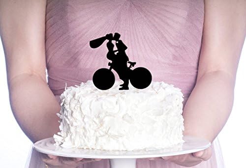 Couple Bicycle 2 Cake Topper, Wedding Cake Topper