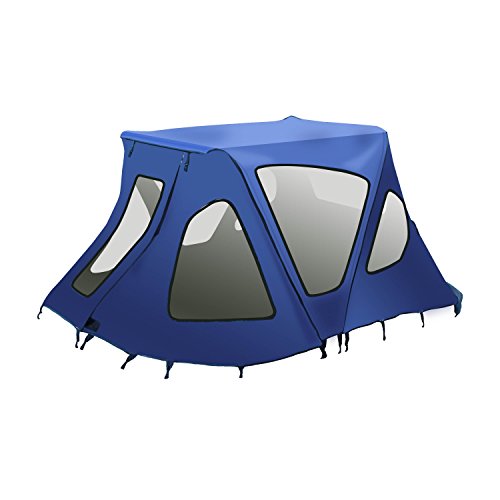 ALEKO BWTENT380B Winter Canopy Boat Tent Sun Shelter Sunshade for Inflatable Boats 6 x 5 Feet Blue
