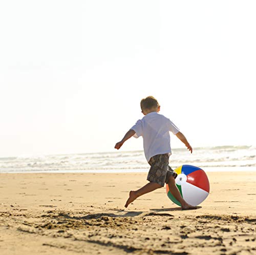 image for Beachgoer 20-Inch Bulk Pack of 12 Inflatable Rainbow Color Beach Balls