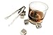Whiskey Chilling Stones Gift Set of 10 | For Irish Scotch, Jack Daniels & Other Beverages | Ice Rocks - Stainless Steel Tongs - Velvet Pouch - Groomsmen Gifts for Wedding - Drink Cubes