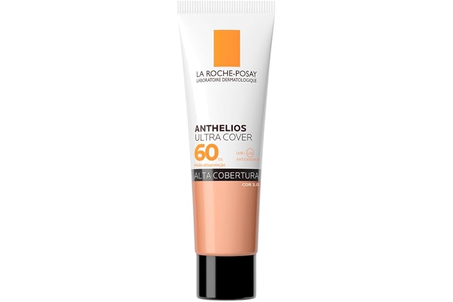 La Roche-Posay, Ultra Cover, Protetor Solar com Cor e Performance de Maquiagem, 12h de cobertura de base em uma única camada,