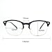 Cyxus Blue Light Blocking TR90 Lightweight Glasses,[Clear Lens] Anti Eye Fatigue Headaches Better Sleep Eyewear (Matte Black Wood Grain Semi-Rim Frame)