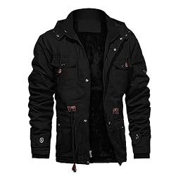 CHEXPEL Men's Thick Winter Jackets with Hood Fleece