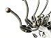8 Pieces Coat Hooks Wall Mounted 35 LB Utility Hooks Heavy Duty Cup Metal Hooks Dual Robe Hook Rustic Hooks Double Hooks Coat Hanger 18 Pieces Screws (Bronze Color)