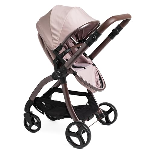 Roma Egg - Hush Violet Dolls Pram & Pushchair, Adjustable Handle 60-78cm, 2-in-1 Seat Unit/Carry Cot, Lightweight, Suitable for Dolls Up to 57cm, Gloss Lilac Chassis