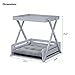 unipaws Pet Dog Bed Frame with Removable Cushion, End Table Cat Lounge, Multi-Functional Wooden Pet Furniture, Suitable for Puppy and Kitten, Graythumb 4