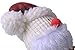 Christmas Plush Dog Toys with Rubber Ball Body Santa Claus by BINGPET