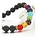 Lava Rock Stone Beads Stretch Women Bracelet Chakra Healing Balancing Natural Gemstone Men Bracelet