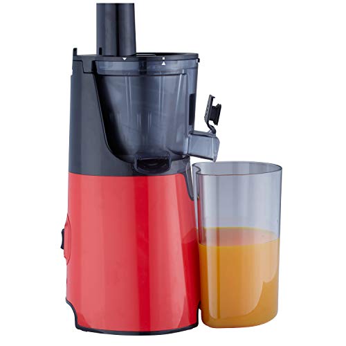 Homevolts Slow Juicer Red Compact Masticating Juicer with Cold Press