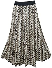 Women's Skirts Floral Printed Rayon Flare Gypsy Skirt S/M