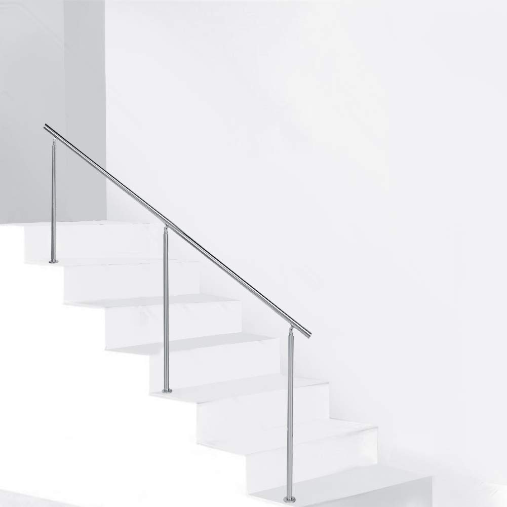 Ringhiera Scala In Acciaio Inox 2 MT Fissaggio A PAVIMENTO 2M Light Piano H 92CM | Leroy Merlin
